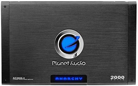 Planet Audio AC2000.2 Anarchy 2000 Watt, 2 Channel, 2/4 Ohm Stable Class A/B, Full Range, Bridgeable, MOSFET Car Amplifier with Remote Subwoofer Control