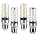 Vicloon E27 LED Corn Bulbs, 4 Pcs E27 LED Light Bulbs 12W Equivalent to 100W Halogen Bulbs, 6000K White, 1400lm No Flicker No Dimmable, AC 175-265V