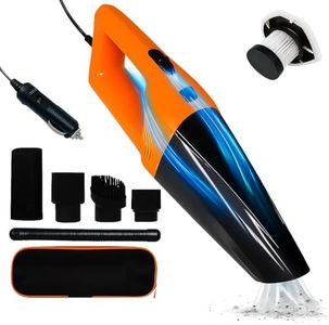 PESOMA Car Vacuum Cleaner 2 in 1 - Portable and Corded Handheld High Power Vacuum Cleaner for Car for Wet and Dry CarCleaning CarAccessories 2 in 1 DC 12V, 120W 5.5 KPA with HEPA Filter-AO1