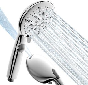 Cobbe Duschkopf Wassersparender, Druckerhöhend mit Stoppfunktion, Handbrause mit 7+2 Strahlarten, Duschkopf mit Starkem Strahl zur Reinigung von Wanne aus ABS, Chrome