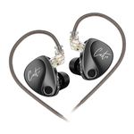 KZ Castor in-Ear Monitor Dual-Dynamic Drivers Headphones with 4 Tuning Switches HiFi Noise Cancelling Earphones, Clarity in All Frequency Stereo Sound Earbuds for Audio Engineers, Musicians(Black)