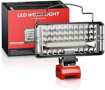 LED Work Light for Milwaukee m18 18v Battery Cordless Spotlight for m18 Battery Light with Low Voltage Protection and USB & Type C Charger Port [Batteries not Included]