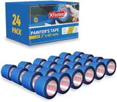 XFasten Blue Painters Tape Bulk 3-Inch x 60-Yards (24-Pack, 4320ft Total) Wall Safe Blue Painters Tape 3 Inch Wide, Blue Masking Tape Bulk, Blue Paint Tape for Walls, Painting, Automotive