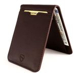 Vaultskin Brown Leather Men's Wallet with RFID Card Case (CWMANHBR)