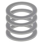 4 Packs Blender Gasket Replacement Rubber Gasket Seal Silicone Seal Ring Compatible with Cuisinart CBT-500, SB5600, CB600, SPB-456-2B and Oster and Osterizer Blenders - Grey