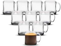 Libbey Clear Glass Coffee Mugs 13 oz. Set of 10, Bulk Pack - Perfect for Coffee, Tea, Espresso, Hot Cocoa, Other Beverages - Black