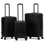 Flight Knight Premium Lightweight Suitcase - Built-in Side Lock with USB Port - 8 Spinner Wheels - ABS Hard Shell Carry On Or Check in Luggage - Highly Durable - Approved for Over 100 Airlines