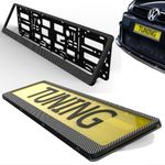 1x Car Registration License Number Plate Surrounds Holder Frame ALL STYLES (CARBON HINGED)