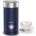 SIMPLETASTE Electric Milk Frother, Automatic Frother and Milk Steamer, 4-in-1 Electric Milk Steamer, Hot and Cold Foam Maker for Coffee, Cappuccinos, Macchiato, Latte