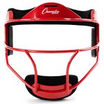 Champion Sports Fielder's Face Mask Softball Fielder's Face Mask, Red, Youth