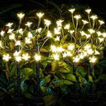 IUEECEN Solar Garden Lights Decorative, Solar Flower Lights Garden Decor 6Pack, 120Led Solar Powered Outdoor Lights Waterproof,Outdoor Solar Lights for Yard, Pathway,Lawn Solar Garden Decorations