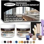 Qovvey Tile Repair Kit & Granite Quartz Countertop Chip Repair Kit(Color Match), Marble Repair Kit, Granite Epoxy, Corian Repair Kit for Marble Granite Porcelain Quartz Corian Tiles and Stones