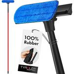 Tyroler 2-in-1 High Window Cleaning Tool | Window Squeegee Extendable with 30-205CM 5-Part Handle | Squeegee Window Cleaner Tool Made of 100% Natural Rubber | Perfect Window Cleaning & Washing Kit