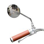 XIFOWE Vintage Bike Mirror Metal bicycle mirrors for handlebars Rearview Mirror Cruiser Bike Mirror Electric Bike Mirror Side Mirror Galvanized Steel Frame for The Retro Bike Parts