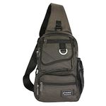 Vanlison Sling Bag Chest Shoulder Backpack Crossbody Multipurpose Daypack For Men Women Black