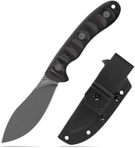 FINTISO 4.24" Fixed Blade Knife with Kydex Sheath,14C28N Blade G10 Handle