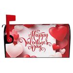 Dujiea Romantic Valentines Day Mailbox Cover Mailbox Wraps, Waterproof Mailbox Covers Magnetic Post Box Cover Large Size 25.5"(L) x 21"(W) Garden Yard Outside Farmhouse Home Decor