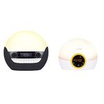 Lumie Bodyclock Luxe 750DAB - Wake-up Light with DAB Radio, Bluetooth Speakers, Low-Blue Light for Sleep & Bodyclock Rise 100 - Wake-Up Light Alarm Clock with Sunrise and Sunset