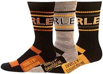 Harley-Davidson Men's 3 Pack Vented Moisture Wicking Riding Socks D99232970-990