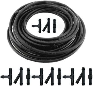 Windshield Washer Hose Kit 8MM Washer Fluid Hose & 12 Pcs Hose Connectors Compatible with Most Vehicle Windshield Washer Nozzle Installation for Connecting Car Water Pumps Nozzles