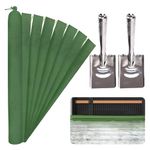 8 Pcs Sand Bags for Flooding with 2 Pcs Shovel, Thickened Canvas Sand Bags 6' x 6'' Water Barrier with Elastic Band, Reusable Sandbags for Flooding Garage Door Flood Control Hurricane in Rainy Season