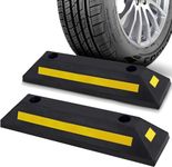 Pyle Car Wheel Chock, Caravan Chock, Wheel Stopper- For Parking Safety. Set of 2 Heavy Duty Rubber Car Stopper, For Cars, Vans, Trucks, Buses, Trailers, RVs, Forklifts Parking Barrier, Black