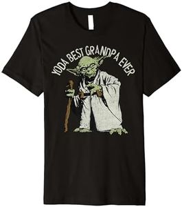 Star Wars Yoda Best Grandpa Ever Portrait Premium T-Shirt