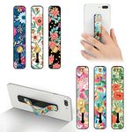 6 Pieces Phone Strap Grip Holder Finger Cell Phone Grip Telescopic Phone Finger Strap Stand Universal Finger Kickstand for Most Smartphones (Floral Color)