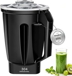 Reslee Stainless Steel Blender Pitcher Replacement, Compatible with VT & Reslee Blenders, Double-Walled Insulated Cup with Tamper & Lid – Dishwasher Safe, Commercial-Grade, 72oz