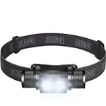 SLONIK Headlamp Rechargeable - 1000 Lumen LED USB Rechargeable Headlight - IPX8 Waterproof Head Lamp with Bright 60 ft Flashlight Beam - Hiking & Outdoor Camping Gear, Black