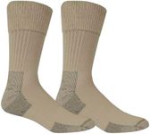 Dr. Scholl's Men's Advanced Relief Casual Crew Socks - 2 & 3 Pair Packs, Khaki, One Size