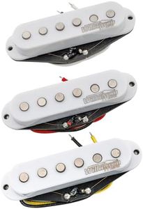 Wilkinson Vintage Tone Alnico V Single Coil Pickups Set for Strat Style Guitar, White