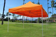 Invezo Gazebo Tent fro Outdoor 10 x 20 feet Tent (60 kgs, Extra Water pfoof TET - Orange 2 Minute Easy Installation Gazebo Tent