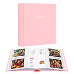 120 Photos Album with Memo Areas for Fujifilm Instax Wide 300 Camera,Linen Cover,Photo Book for Polaroid Now+/Now/I type/OneStep+/600 Instant Film Camera, POP/Lab Instant Print Camera (Pink)