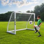 Partronum Soccer Goal, Soccer Goals for Backyard with Carry Bag, Soccer Net Goal with PVC Frame, Portable Goal Post (6 x 4 Feet)