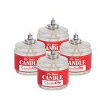 CandleLife Emergency Survival Candle (Set of 4) - 115 Hours Long Lasting Burning Time - Great Source of Light for Blackout, Camping, Fishing and Hunting - Smoke & Odor-Free | Clear Mist