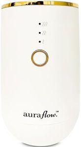 AURAFLOW [Australian Owned Small Business] Portable Waterless Essential Oil Aroma Diffuser for Home, Office, Bed, Car, Yoga, Sleep and Aromatherapy (White and Gold)