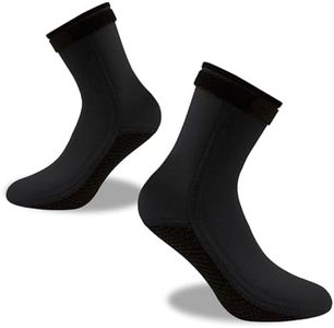 Soxicoa Neoprene Socks Women Men Kids Youth,3mm Anti-Slip Diving Socks for Beach Volleyball Sand Soccer Sock,Snorkeling Fin Wading Surf Shoes Wetsuit Booties Swim Water Sock Black