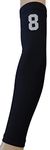 Sports Farm New! Custom Number Moisture Wicking Compression Arm Sleeve (Black, Adult Small)