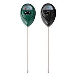 2 Packs Soil Moisture Meter, Plant Water Meter Moisture Meter for House Plants, Soil Tester Test Kit Soil Hygrometer Sensor for Garden Lawn Farm Indoor&Outdoor Use, No Battery Required (Black&Green)