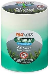 Waxworks Citronella Candles Mosquito Repellent - Outdoor Citronella Candles for Patio, Garden, & Entertaining Areas, 40-Hour Burn Time, Natural Repellent for Mosquito-Free Evenings