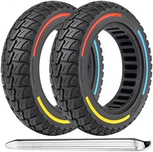 10x2.5 Inch Solid Tires for Electric Scooter: 60/70-6.5 Replacement Wheels, Rubber Tyre for Segway Ninebot Max G30P/G30LP/G30/G30D/G30E/G30LP/G30D II/G30 Max/G2/F2 pro& Hiboy S2 MAX/Titan Pro/MAX3-