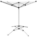 4 Arm Rotary Washing Line Airers, Clothes Airer Outdoor, Portable, Foldable & Freestanding Clothes Lines Washing Line Airers For Indoor & Outdoor Dryer Caravan, 18 M Drying Space