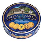 Royal Dansk, Classic Danish Butter Cookies, All Natural, 40 Biscuits per Tin, Perfect for Sharing and as a Gift, 6 x340g