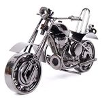 Creative Iron motorcycle model motorcycle modern ornaments personalized birthday present for boyfriend Photography Props(gun gray)