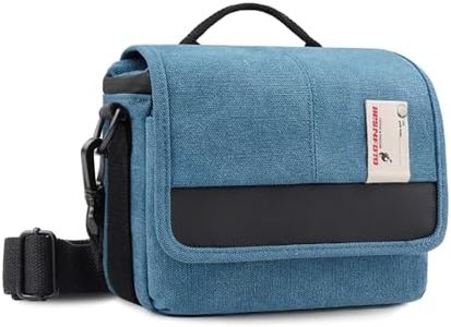 Besnfoto Camera Bag Small for Women Men, Mirrorless Camera bag Cute Compact Waterproof Canvas Messenger Bag for DSLR SLR Camera Case