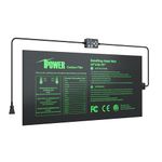 iPower Seedling Mat for Plants with Dual Digital Temperature Controller, MET Certified Heating Pad, 10" x 20.75", Black