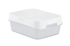 CARE + PROTECT Fridge Food Storage Container with Lid,Filter & Basket,Large 6.4L,Optimal Humidity Control,Keep Fruits and Vegetables Fresh for Longer,Fridge Organizer,BPA Free,Dishwasher Safe