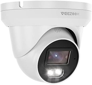 Veezoom 5MP PoE Security Camera for Full-Color Night Vision, Dome Surveillance Cameras Outdoor with Human&Motion Detection,108° Wide Angle, IP66 Waterproof, Support SD Card Audio IR Night Vision