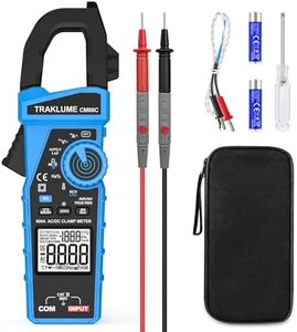 Clamp Meter Multimeter 6000 Counts Amp Meter Clamp AC/DC Current & Voltage Amp Clamp Multimeter Auto-Ranging with Resistance, Capacitance, Frequency, Diodes, Continuity, Temp, NCV, Ammeter Amperimetro